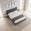 Sissy Megapap fabric bed in anthracite color 160x200cm.