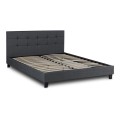 Sissy Megapap fabric bed in anthracite color 160x200cm.