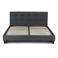 Sissy Megapap fabric bed in anthracite color 160x200cm.