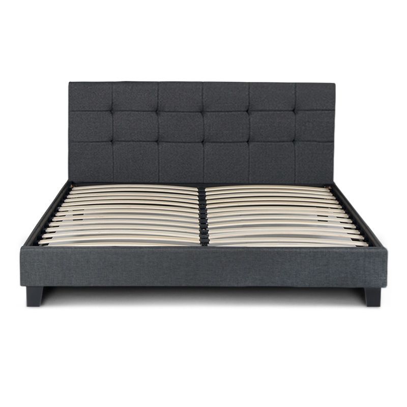 Sissy Megapap fabric bed in anthracite color 160x200cm.