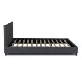 Sissy Megapap fabric bed in anthracite color 160x200cm.