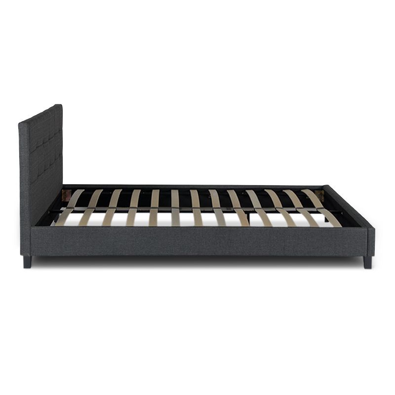 Sissy Megapap fabric bed in anthracite color 160x200cm.