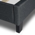 Sissy Megapap fabric bed in anthracite color 160x200cm.