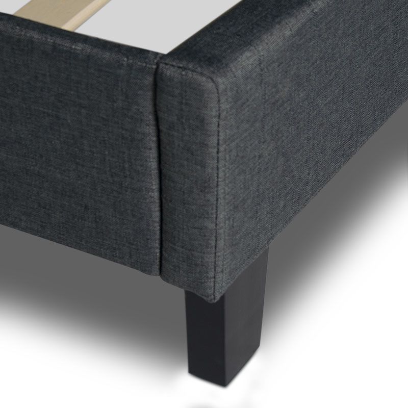 Sissy Megapap fabric bed in anthracite color 160x200cm.