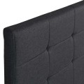 Sissy Megapap fabric bed in anthracite color 160x200cm.