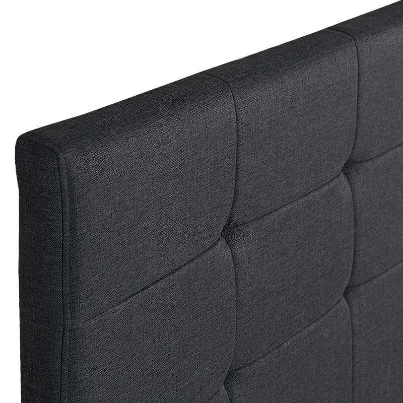 Sissy Megapap fabric bed in anthracite color 160x200cm.