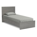 Troy Megapap melamine bed in concrete grey color 100x200cm.