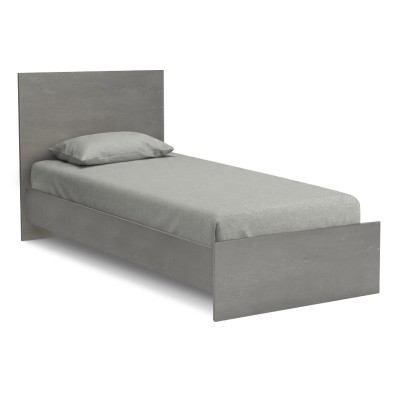 Κρεβάτι Troy Megapap χρώμα γκρι σκυροδέματος 100x200εκ.