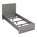 Troy Megapap melamine bed in concrete grey color 100x200cm.