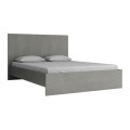 Troy Megapap melamine bed in concrete grey color 140x190cm.