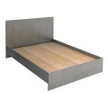 Troy Megapap melamine bed in concrete grey color 140x190cm.