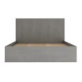 Troy Megapap melamine bed in concrete grey color 140x190cm.