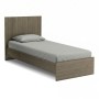 Troy Megapap melamine bed in walnut color 100x200cm.
