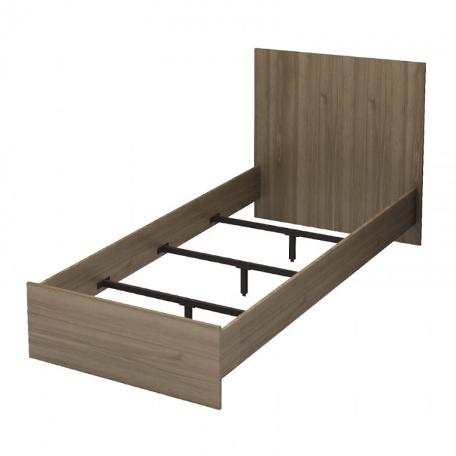 Κρεβάτι Troy Megapap χρώμα καρυδί 100x200εκ.