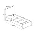 Troy Megapap melamine bed in walnut color 120x200cm.