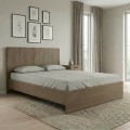Troy Megapap melamine bed in walnut color 140x190cm.
