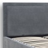 Velar Megapap fabric bed with storage space in grey color 160x200cm.
