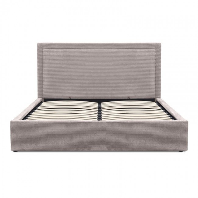 Κρεβάτι Velar Megapap υφασμάτινο με αποθηκευτικό χώρο χρώμα μόκα 160x200εκ.