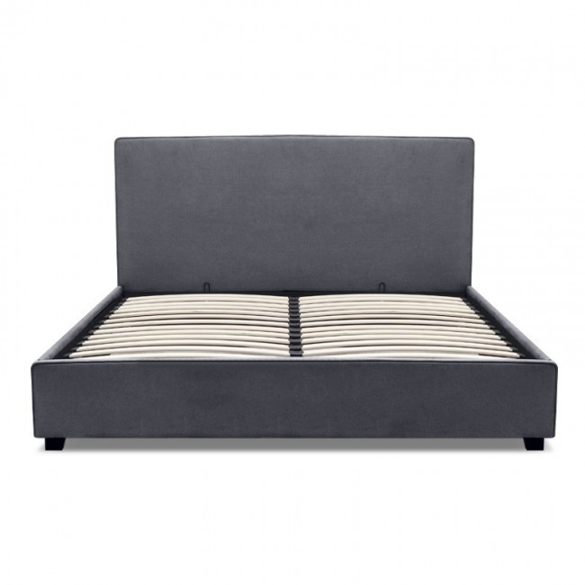 Κρεβάτι Verona Megapap υφασμάτινο με αποθηκευτικό χώρο χρώμα ανθρακί 160x200εκ.