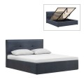 WALTER Gas Lift Bed (for Mattress 150x200cm) Grey Fabric