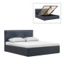 WALTER Gas Lift Bed (for Mattress 150x200cm) Grey Fabric