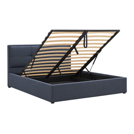 WALTER Gas Lift Bed (for Mattress 160x200cm) Grey Fabric