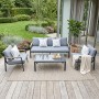LATINO Set (4pcs) Alu Black/Cushions Grey