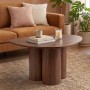 LEBRON Coffee Table 80x80cm MDF Walnut