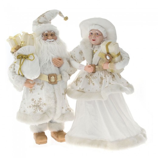 ΛΕΥΚΟ ΖΕΥΓΑΡΙ MR. AND MRS SANTA 65EK ΣΕΤ 2