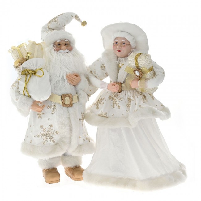 ΛΕΥΚΟ ΖΕΥΓΑΡΙ MR. AND MRS SANTA 65EK ΣΕΤ 2