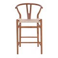 LIMA Barstool Beech Walnut, Seat Paper Rope Natural (seat height 67cm)
