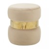 LINDA/R ΣΚΑΜΠΟ BEIGE VELVET ΥΦΑΣΜΑ Φ.37Χ43εκ.