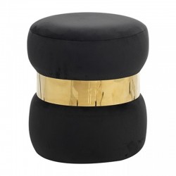 LINDA/R ΣΚΑΜΠΟ BLACK VELVET ΥΦΑΣΜΑ Φ.37Χ43εκ.