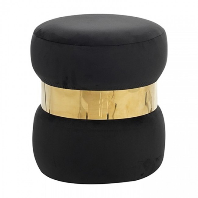 LINDA/R ΣΚΑΜΠΟ BLACK VELVET ΥΦΑΣΜΑ Φ.37Χ43εκ.