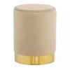 LINDA/S ΣΚΑΜΠΟ BEIGE VELVET ΥΦΑΣΜΑ Φ.34Χ42εκ.