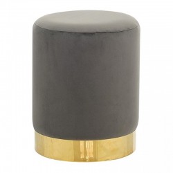 LINDA/S ΣΚΑΜΠΟ GREY VELVET ΥΦΑΣΜΑ Φ.34Χ42εκ.