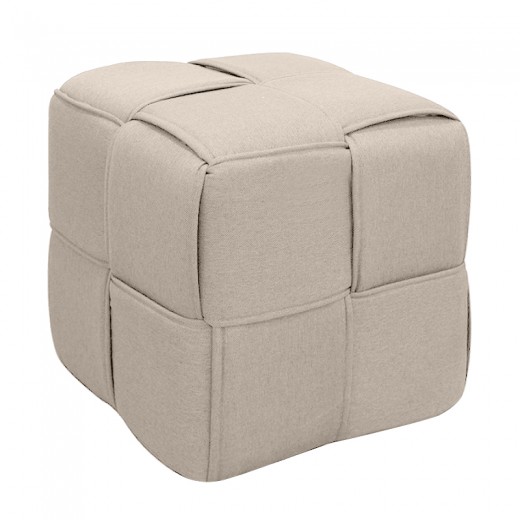 LINE ΣΚΑΜΠΟ CREAM ΥΦΑΣΜΑ 40X40X40εκ.