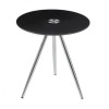 MABEL Side Table D.50xH51cm, Glass Black