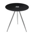 MABEL Side Table D.50xH51cm, Glass Black