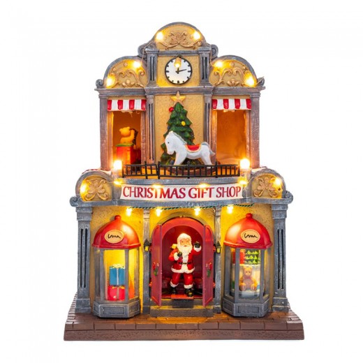 ΜΑΓΑΖΙ GIFT SHOP ΜΕ ΦΩΣ ΜΟΥΣΙΚΗ ΚΑΙ ΚΙΝΗΣΗ 24Χ18Χ30.5ΕΚ ΜΕ ΑΝΤΑΠΤΟΡΑ ΡΕΥΜΑΤΟΣ