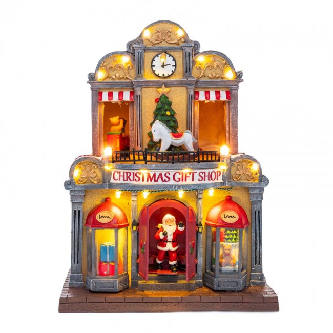 ΜΑΓΑΖΙ GIFT SHOP ΜΕ ΦΩΣ ΜΟΥΣΙΚΗ ΚΑΙ ΚΙΝΗΣΗ 24Χ18Χ30.5ΕΚ ΜΕ ΑΝΤΑΠΤΟΡΑ ΡΕΥΜΑΤΟΣ