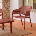 MALAGA Set Σαλόνι Κήπου PP-UV Bordeaux: Καναπές + 2 Πολυθρόνες + Τραπεζάκι Τραπεζάκι+Καναπέ+2 Πολυθρόνες