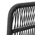 MARK Set Σαλόνι Κήπου 4 τεμαχίων Acacia Φυσικό, Rope Wicker Μαύρο, Μαξιλάρια Μπεζ 2 Πολυθρόνες+Καναπές+Τραπεζάκι