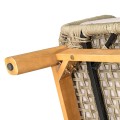 MARK Set Σαλόνι Κήπου 4τεμ, Acacia Φυσικό, Μαξιλάρια Μπεζ Rope Wicker Μπεζ 2 Πολυθρόνες+Καναπές+Τραπεζάκι