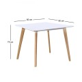 MARTIN Table 80x80cm White