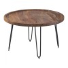 MATRI Coffee Table d.76x45 Acacia Natural Finish (Black Paint)