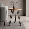 MATRIX Coffee Table D.45x55cm Natural/Metal Black