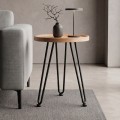 MATRIX Coffee Table D.45x55cm Natural/Metal Black