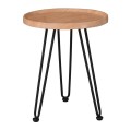 MATRIX Coffee Table D.45x55cm Natural/Metal Black