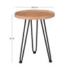 MATRIX Coffee Table D.45x55cm Natural/Metal Black